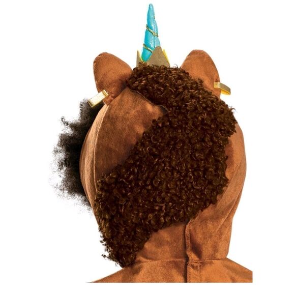 Girl's Deluxe Afro Unicorn Jumpsuit Costume - Disguise Costumes, Size S 4-6 - Picture 3 of 12